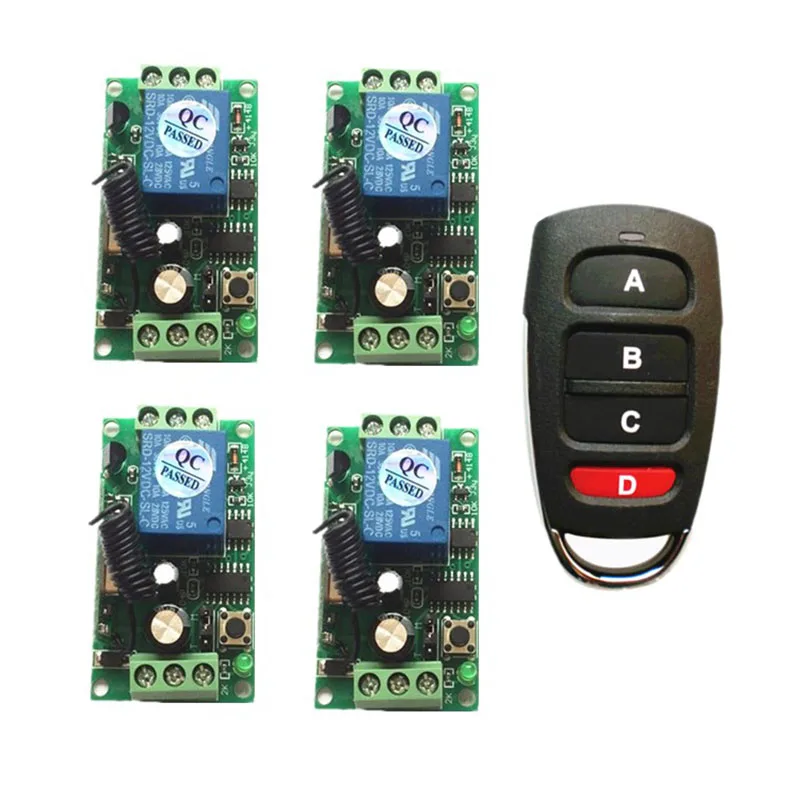 DC12V 1CH 10A RF беспроводной переключатель системы дистанционного управления teleswitch 1