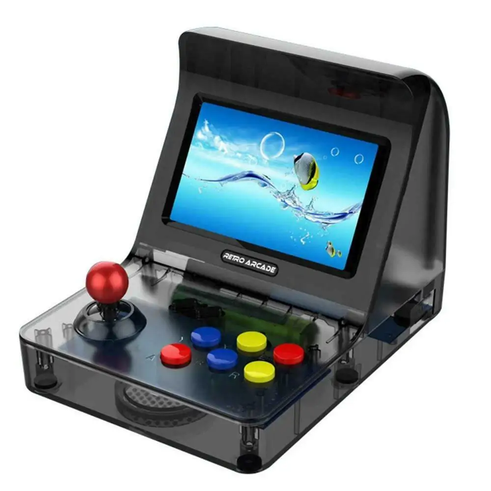 Coolbaby RS-07 4," ЖК-Видео игровой плеер 16 Гб ручной ретро аркадная двойная игровая консоль TF карта для встроенных 3000 различных игр - Цвет: Черный