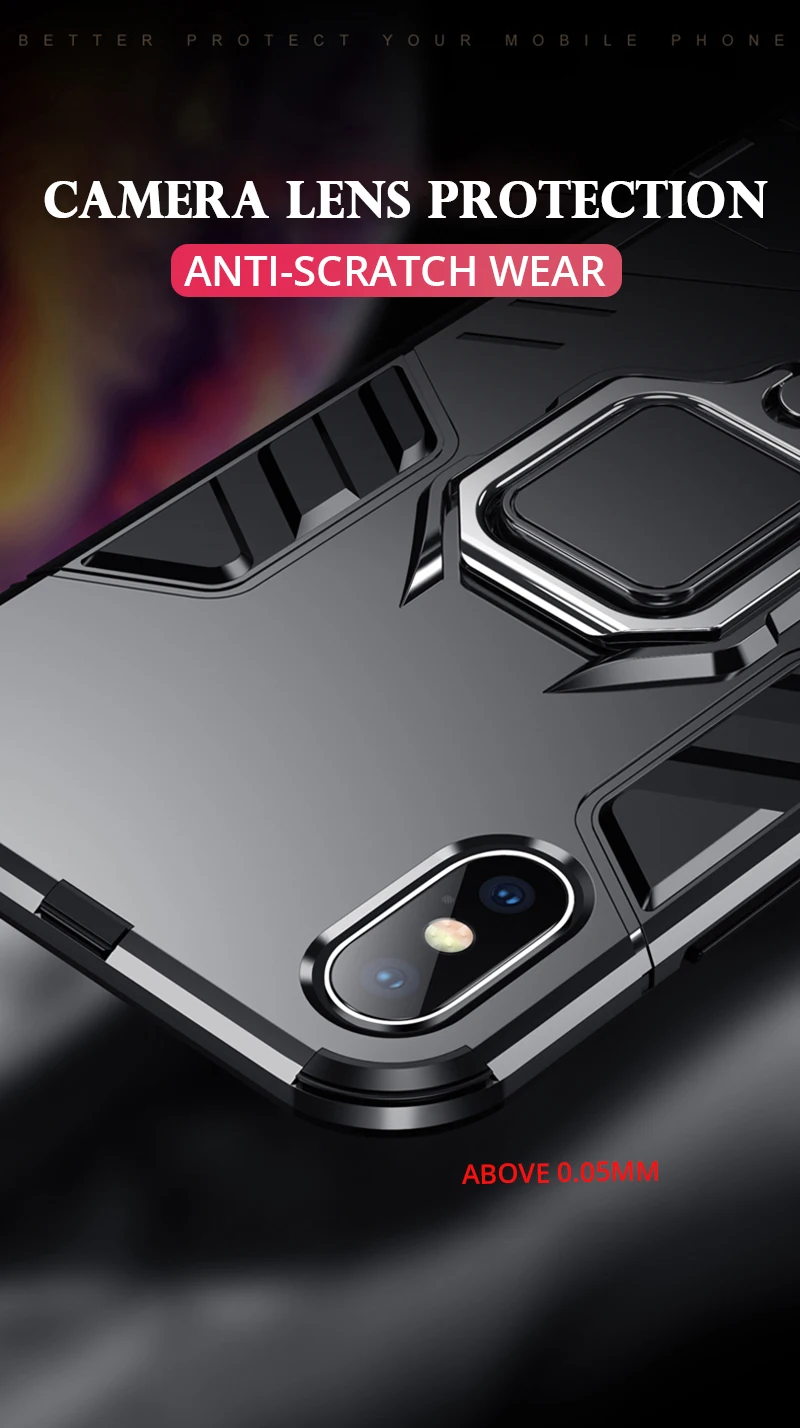 Противоударный чехол для iPhone X, XR, XS, Max, 8 Plus, 6, 6s, 7, 5, SE, 5S чехол для телефона, PC+ силиконовый чехол с подставкой и изображением Железного человека