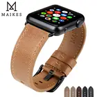 Ремешок из натуральной кожи для Apple Watch Band 44 мм 40 мм, аксессуары для iWatch Series 4 3 2 1, 42 мм 38 мм