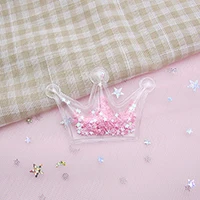 7 12 шт./лот ширина 6,5 см Bling блестящие Корона блесток бантом мягкий аппликация для одежды и аксессуары волос - Цвет: 7