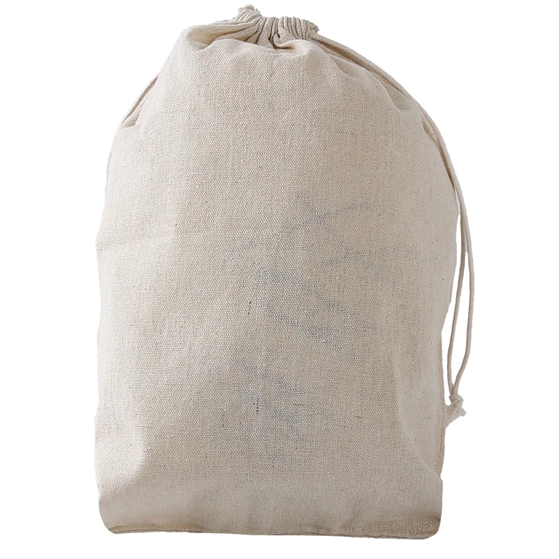 Drawstring Cotton Linen Food Storage Bag Reusable Handmade Small Shopping Coin Travel Christmas Gift Pouch | Дом и сад