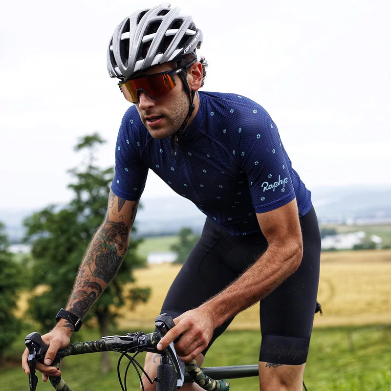 Ropa ciclismo 2019 Pro team Джерси с коротким рукавом летняя дышащая черная синяя дорожная