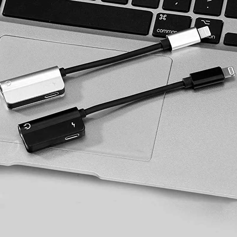 Anskp для iphone 2 в 1 разъем наушников адаптер 8pin до 3 5 мм с аудио + заряда IPhone X/8/8