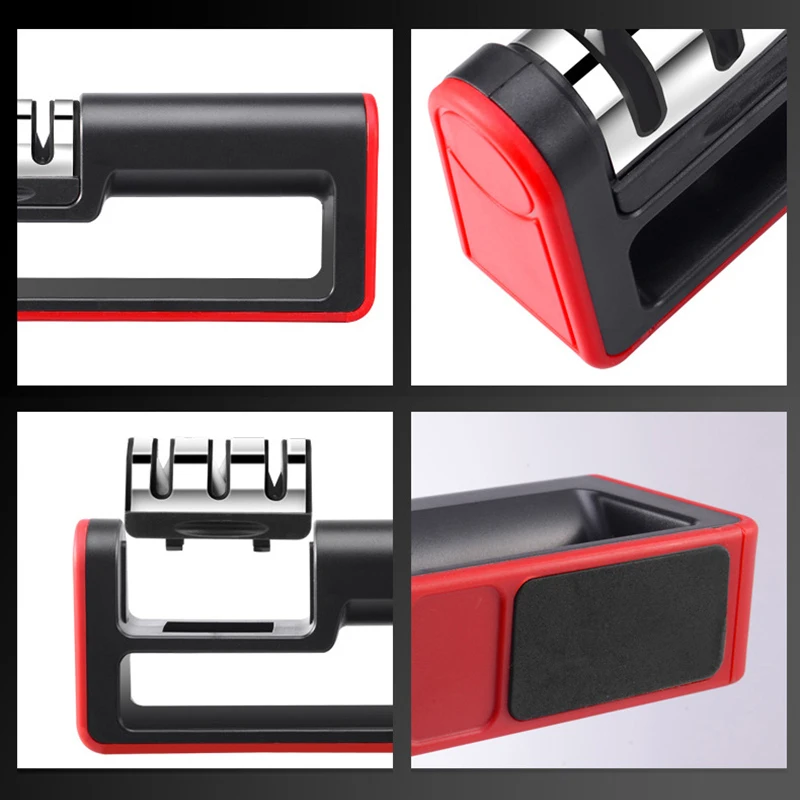 1PC 3 Stages Professional Knife Sharpener Kitchen Sharpening Stone Tungsten Steel and Ceramic Kitchen Knives Accessories