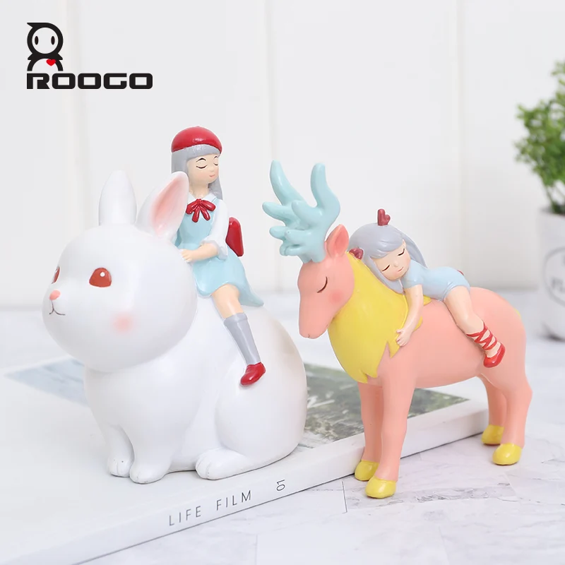 Roogo украшения для дома и сада аксессуары комнаты из смолы украшение девочек