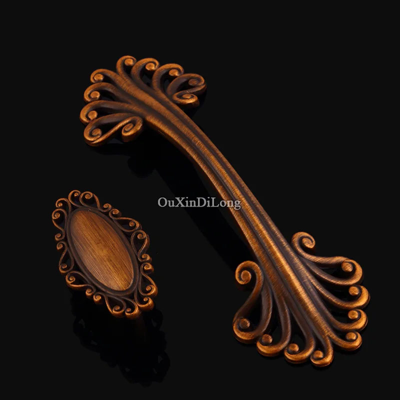 Элегантная и красивая Европейская антикварная кухонная дверная мебель ручки для