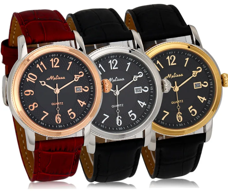 

MELISSA Brand Neutral Fashion Women Business Watches Cool Girls Calendar Wrist watch Japan Quartz Relogio Feminino Montre F12123
