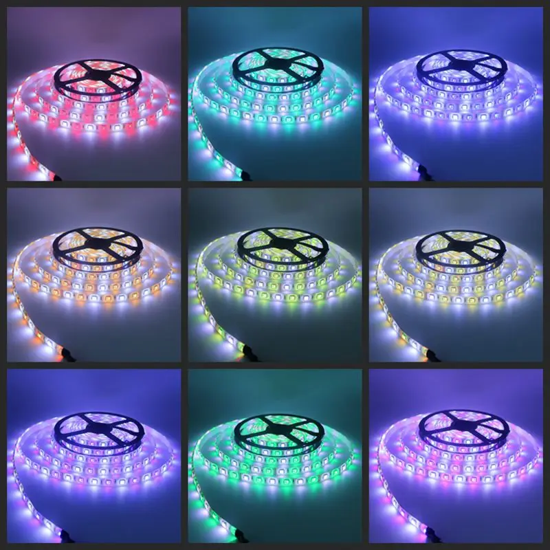 SZYOUMY 5 комплектов Светодиодная лента SMD5050 RGBW RGBWW DC 12V 60Led/M Гибкая полоса света с 40