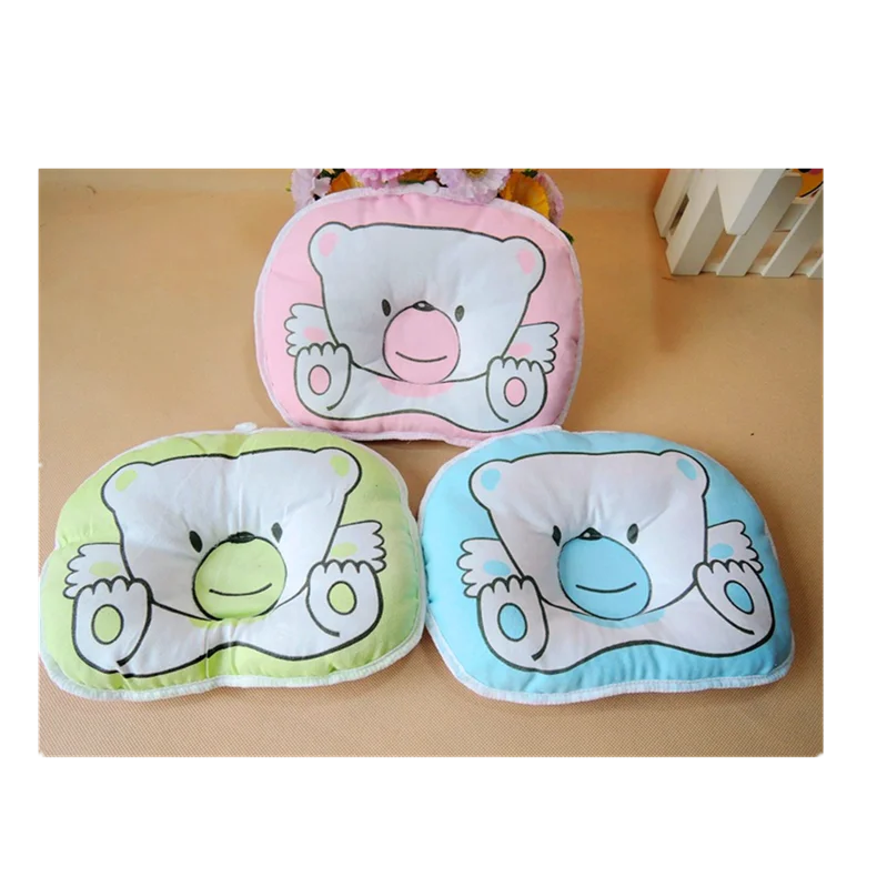 1pc Newborn Baby Bear Pattern Pillow Infant Support Cushion Pad Prevent Flat Head Shaping Pillow Correct Sleeping Posture