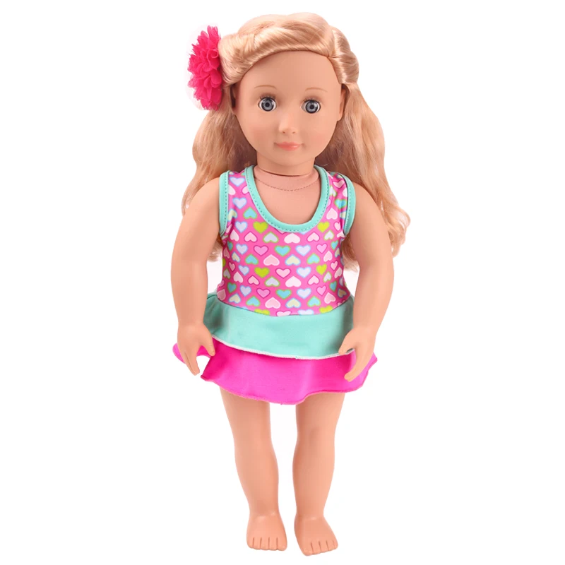 Куклы одежда американская новая для маленькой девочки 2 цвета в виде влюбленного