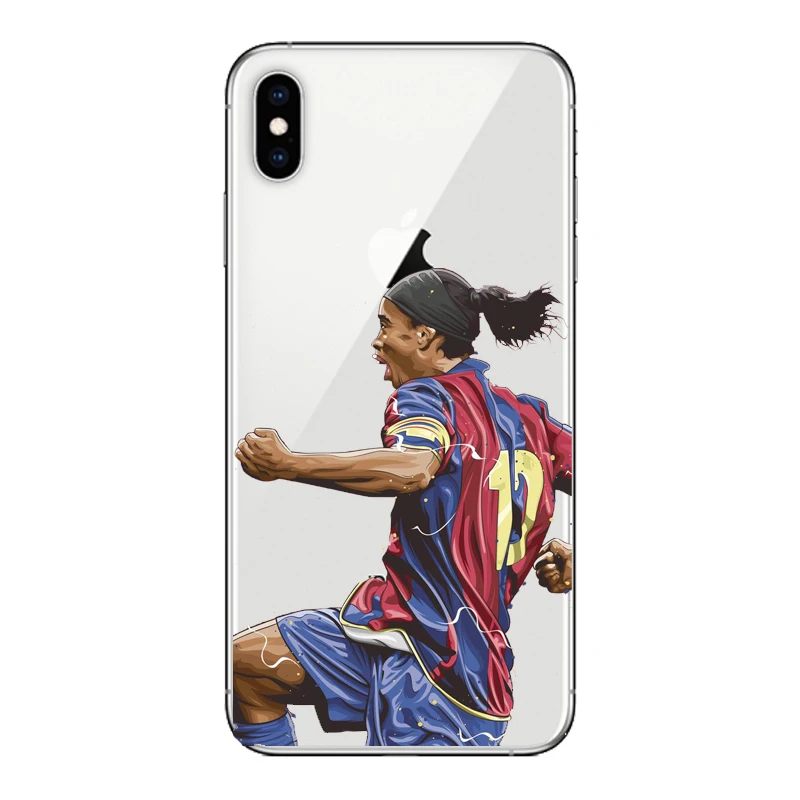 Griezmann Mo Salah Dybala Neymar jr Ronaldo Футбол Джерси Мягкий ТПУ чехол для iPhone X 5 5S SE 6 6SPlus 7 8 Plus XR XS