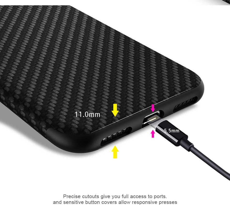 Чехол KISS из углеродного волокна с узором, чехол для телефона для iPhone X, 6, 6 S, 7, 8 Plus, чехол s для iPhone X, 5, 5S, SE, Модный мягкий чехол из полиуретана и ТПУ для телефона