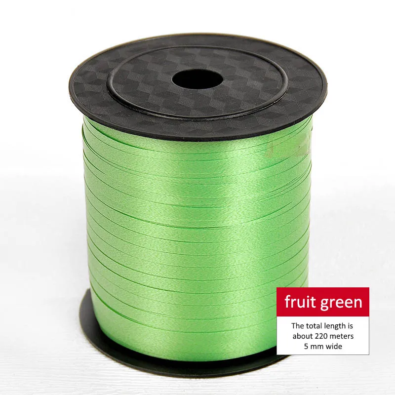 fruit green Воздушный шар, лента в рулоне, детские игрушки, поделки, фольга, керлинг, много цветов, 5 мм, сделай сам, подарки, свадебные принадлежности, 250 ярдов - Цвет: fruit green
