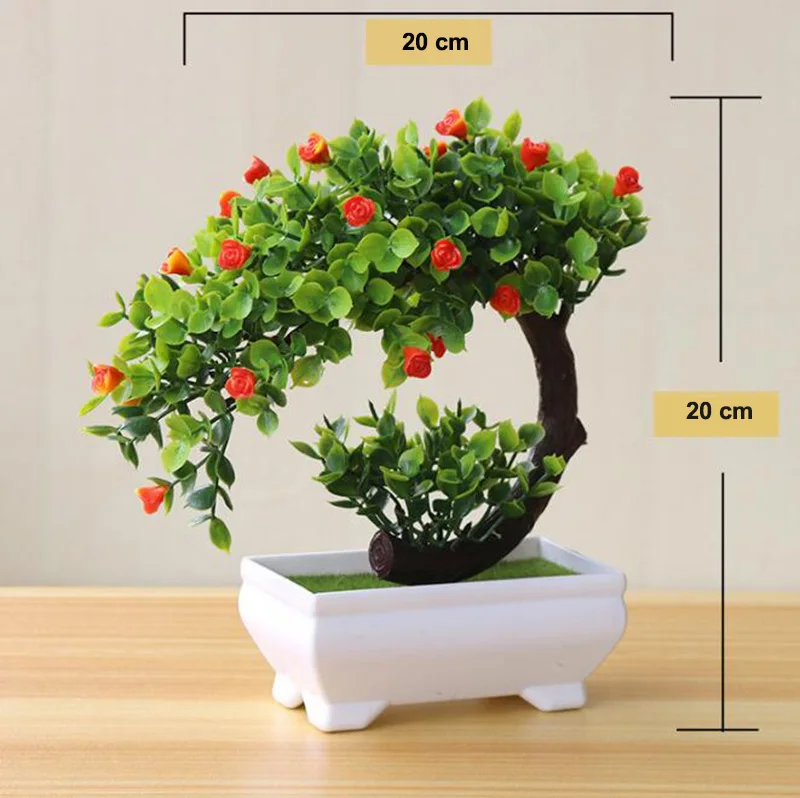 Colorful Artificial Plants Bonsai Potted Fake Flower For Home &amp Garden Decoration #08 | Дом и сад