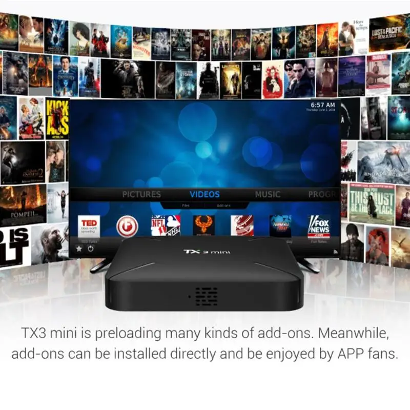 Android ТВ приставка TX3 Мини Android 7,1 Smart tv Box 1+ 8GB Amlogic S905W четырехъядерный WiFi 4K H.265 телеприставка медиаплеер