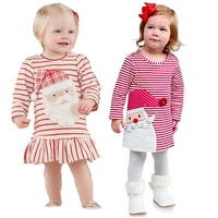 santa claus baby girl dresses stripe christmas costumes children clothes girls jumper infant dresses toddler outfits shirts tops