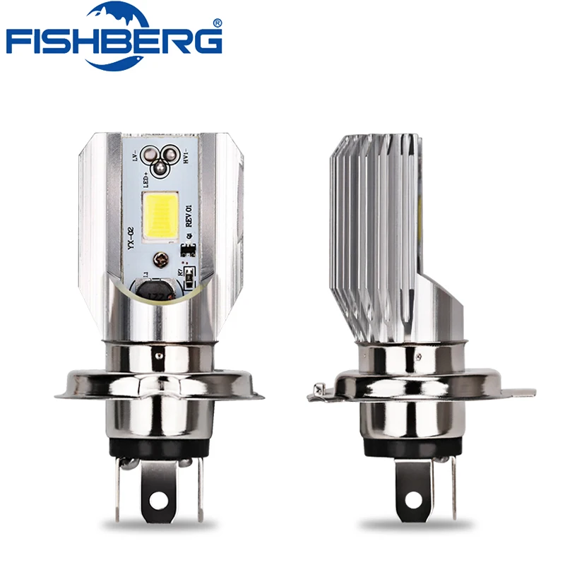 Светодиодные лампы H4 для мотоциклетных фар COB 12 36 в 6000 лм 2 шт.|xenon white|xenon 6000kxenon h4 6000k
