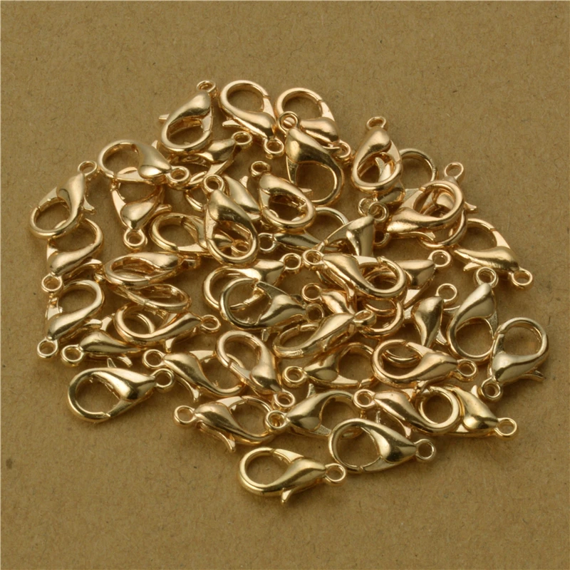 Застежка карабин для ювелирных изделий 50 шт. 10 мм 12 мм|lobster clasp hooks|hook for jewelryclasp hook |