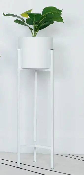 white 88x23cm Металлическая полка для цветочных горшков в скандинавском стиле, полка для цветов из кованого железа, золотая, одиночная, для гостиной, для внутреннего украшения дома, цветочный горшок - Цвет: white 88x23cm