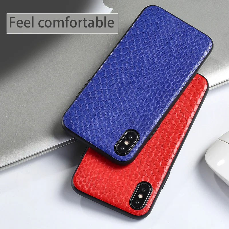 Genuine leather Phone cases For iPhone X 10 case Natural python skin Soft shell all-inclusive 6 6P 7 7P 8 8P cover |