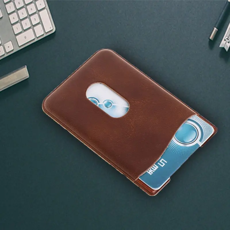 Кожаный держатель для карт наклейка клеи Кредитная ID карта Мобильный телефон