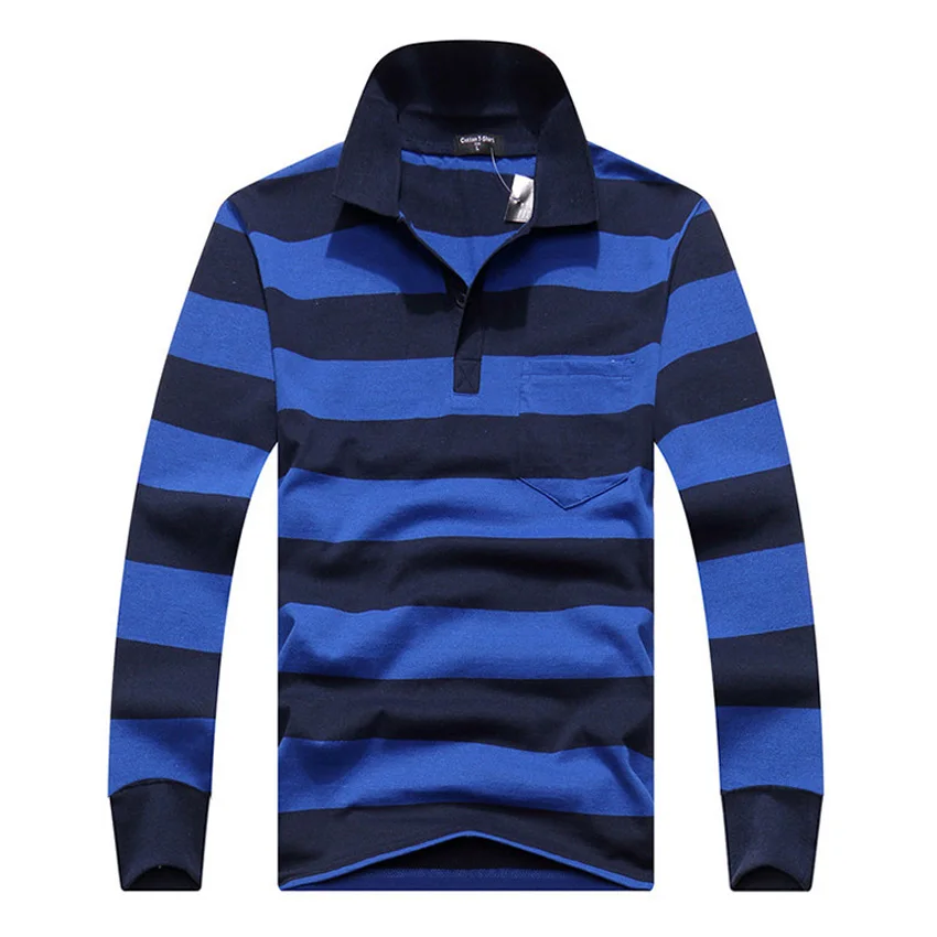 Мужская футболка осенняя новая с длинными рукавами хлопковая среднего возраста