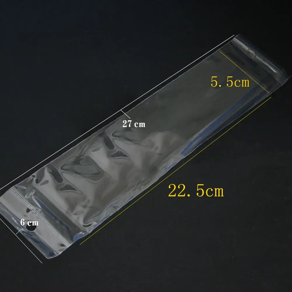 Прозрачный из целлофана с застежкой/БОПП/поли мешки 6x27 см прозрачный Opp мешок