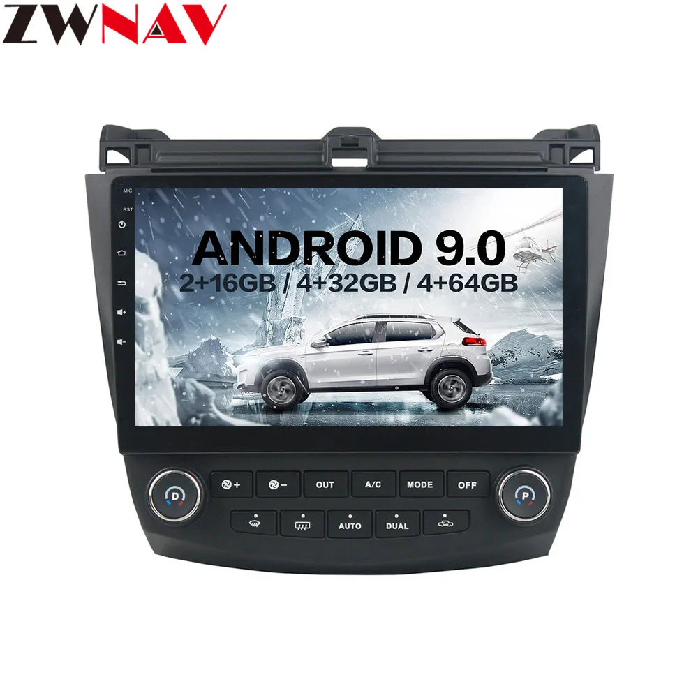 10," Android 9 4+ 64G DSP автомобильный dvd-плеер gps навигация для HONDA ACCORD 7 2003-2007 головное устройство мультимедийный плеер магнитофон