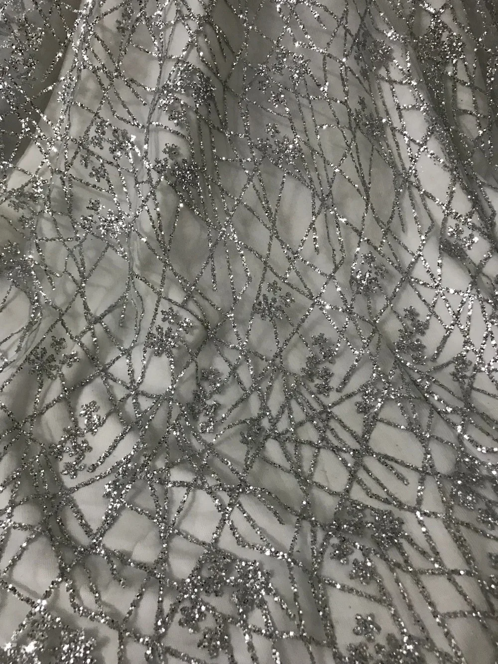 fashion glued glitter sequins embroidery tulle mesh lace ZH-52824 for stage show | Дом и сад