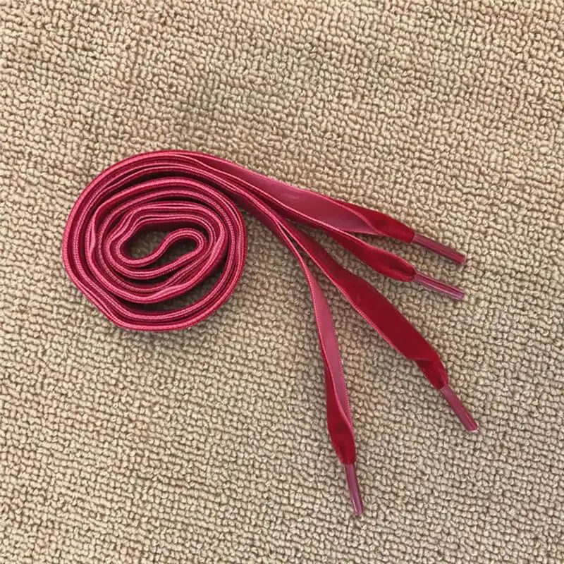 Wine Red Горячая распродажа 10 цветов бархатные шнурки 120 см Винтажные ботинки унисекс шнурки прочная спортивная обувь шнурки - Цвет: Wine Red