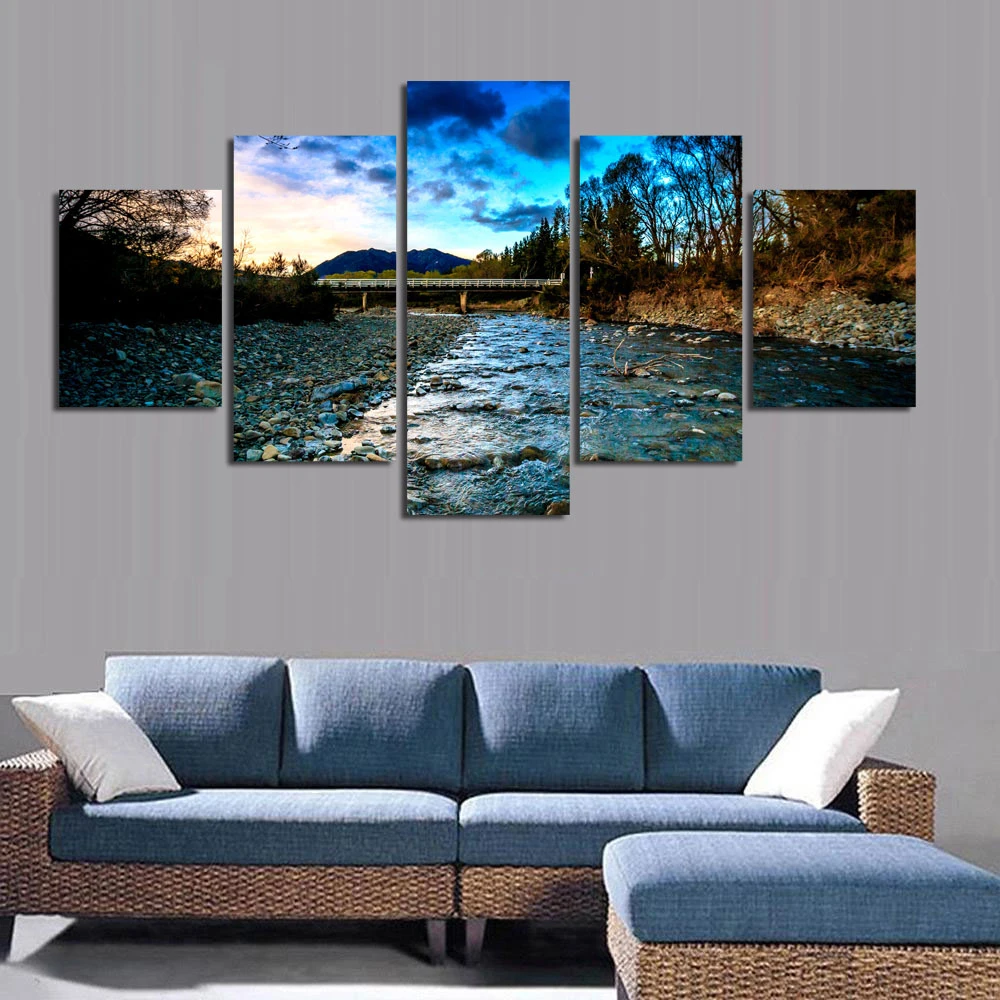 Рамки холст картины Wall Art 5 шт. пейзаж абстрактные декоративные Модульная картина