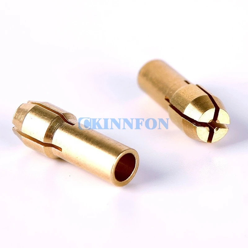 DHL 100Set *10pcs Brass Collet Include 1mm/1.6mm/2.3mm/3.2mm Rotary Tool Fit Dremel Drill (Size: 8pcs-pack) | Инструменты