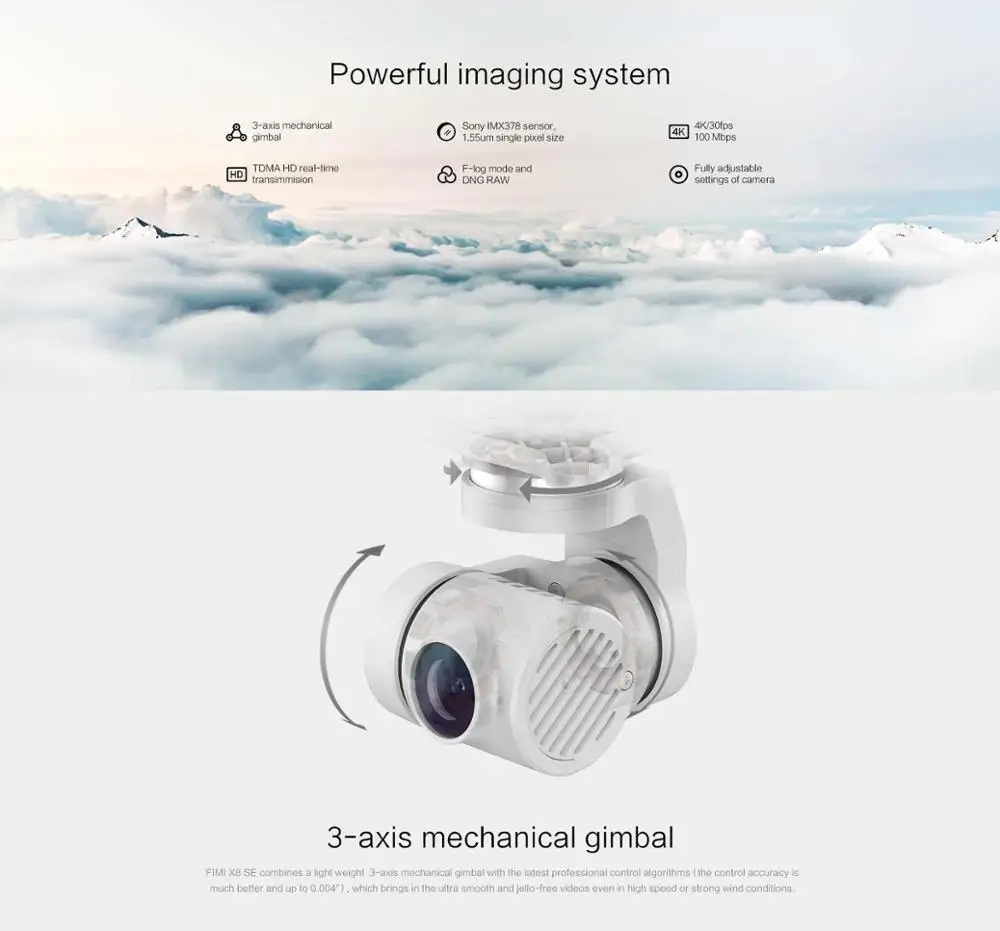 Xiaomi FIMI X8 SE 5 км с видом от первого лица 3-осевому гидростабилизатору 4K Камера gps 33mins время полета RC Дрон Квадрокоптер RTF