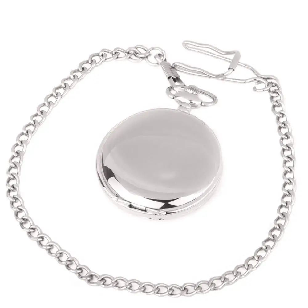 Античный Винтажный стиль Серебряный тон двойной Охотник мужские ручные