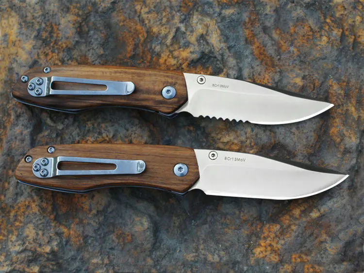 Складной нож ENLAN с деревянной ручкой походные ножи уличный инструмент карманное