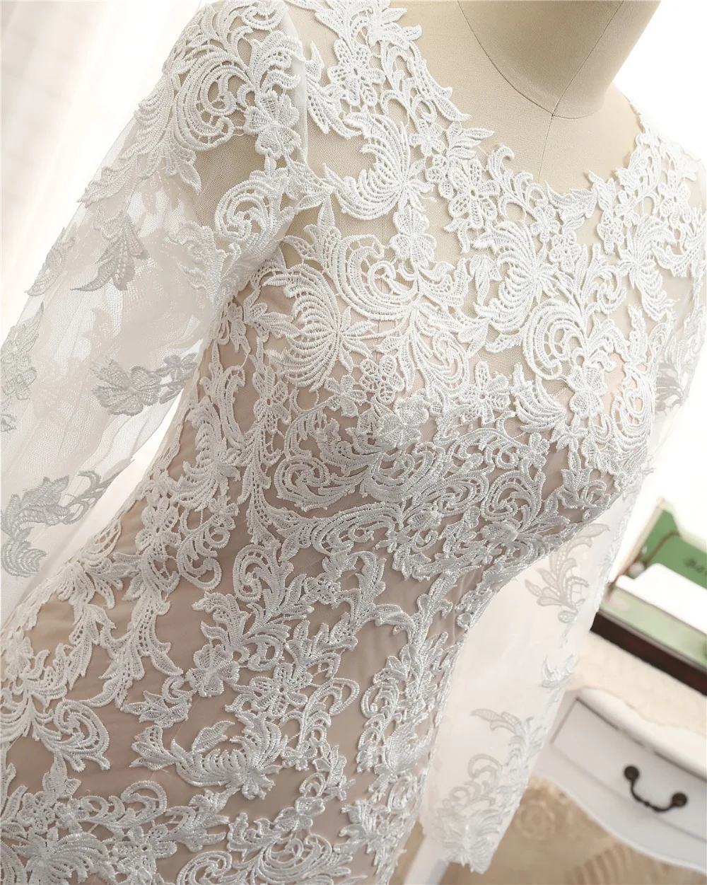Кружевное платье Русалочка с длинным рукавом 2018|bridal gown|lace bridal gownslace mermaid wedding |