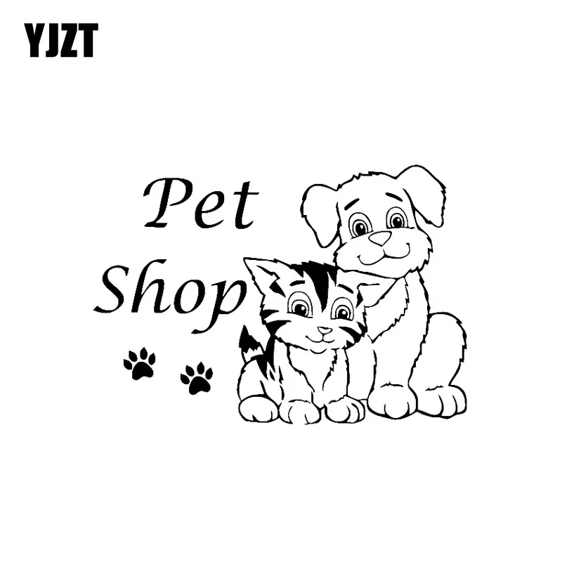 YJZT 20 см * 14 1 Pet Shop собака кот котёнок животное искусство наклейка черный