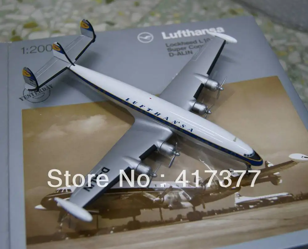 FREE SHIPPING New Herpa Yesterday Lufthansa Airline Lockheed L1049G Super Constellation D-ALIN 1:200 1/200 WingsWorld 551328 |