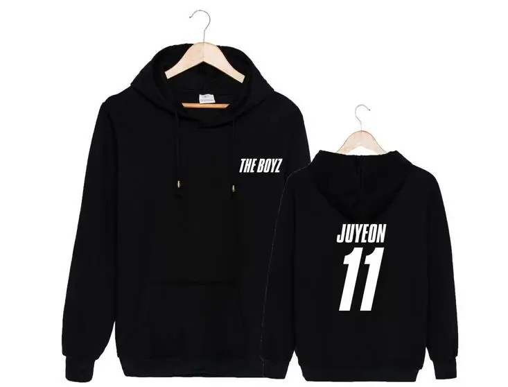 Kpop the boyz album the start member с принтом, черный/белый пуловер, толстовки, Осень-зима, унисекс, флисовая k-pop Толстовка
