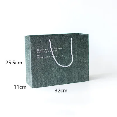 dark green-L Наслаждайтесь моментом индивидуальная джинсовая креативная 1 шт бумажная Подарочная сумка бизнес Подарочная сумка хозяйственная упаковка вечерние украшения Свадебная коробка - Цвет: dark green-L