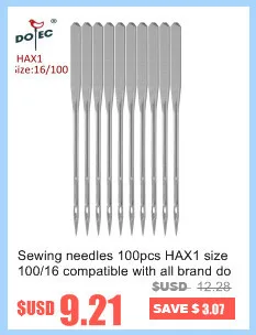 Швейные иглы для дома 50 шт. в комплекте Dotec HAX1 705H 130R 15X1H 130/705H 15X1 Janome и Toyota Singer, juki Bernina