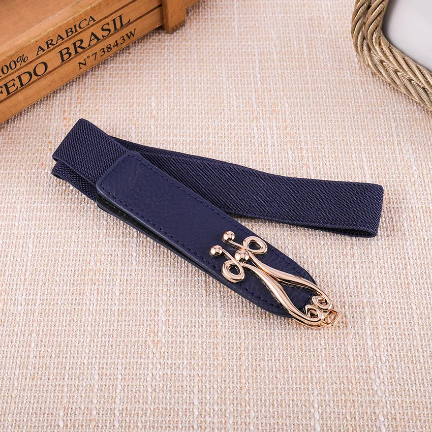 Эластичные ремни для женщин Женский ремень брендовая Роскошная металлическая