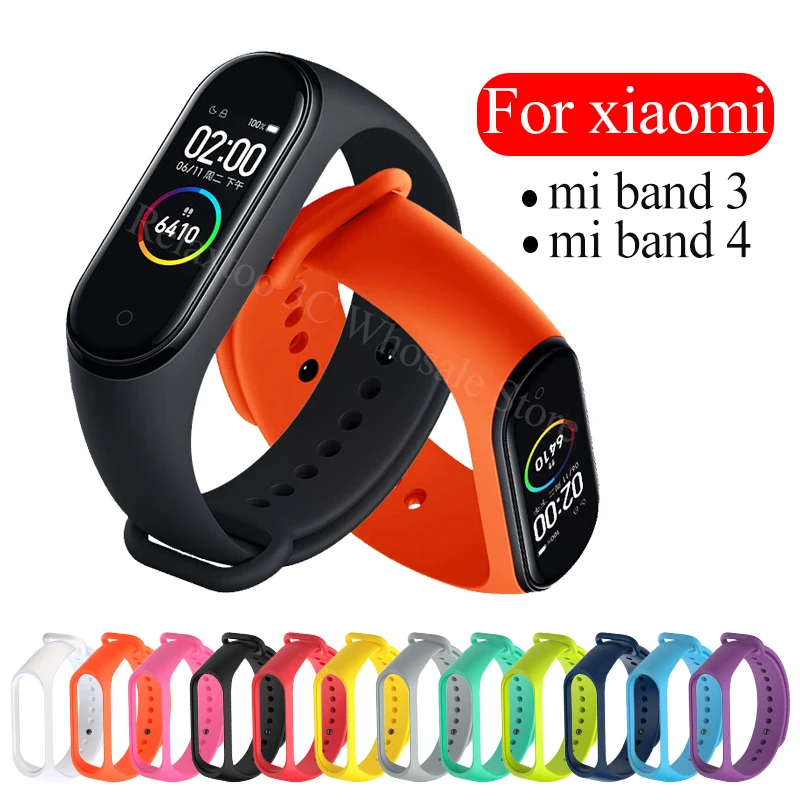 Ремешок силиконовый для Xiaomi Mi Band 4 спортивный браслет xiaomi mi band 3 аксессуары miband