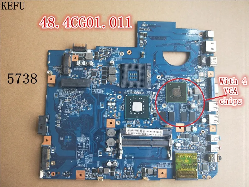 Материнская плата KEFU для ACER ASPIRE 5738 5338 МБ P5601.007 JV50 MV 48.4CG01.011 протестирована
