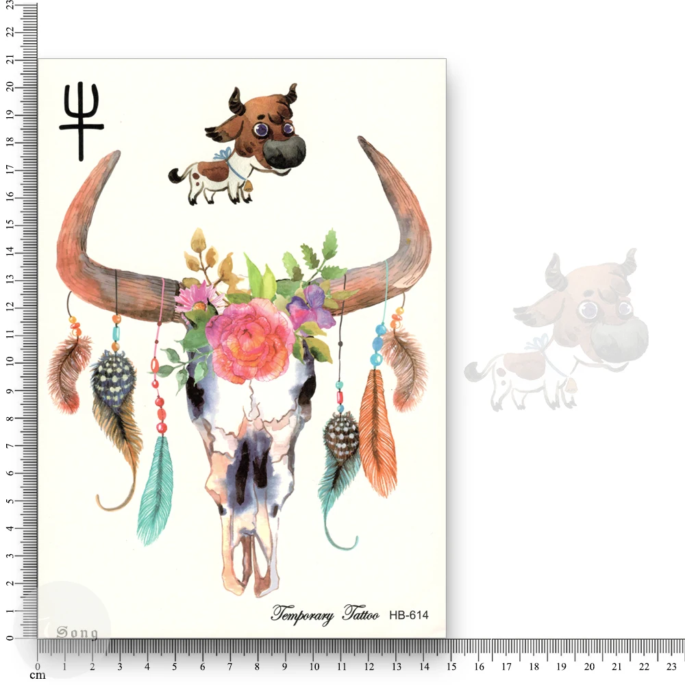 Временные татуировки водонепроницаемые наклейки китайские Зодиака Животные