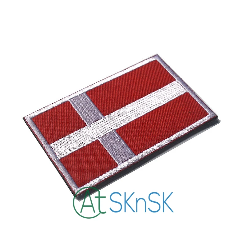 Женские патчи армейский значок 3D Тактические Военные Датский флаг вышивка для