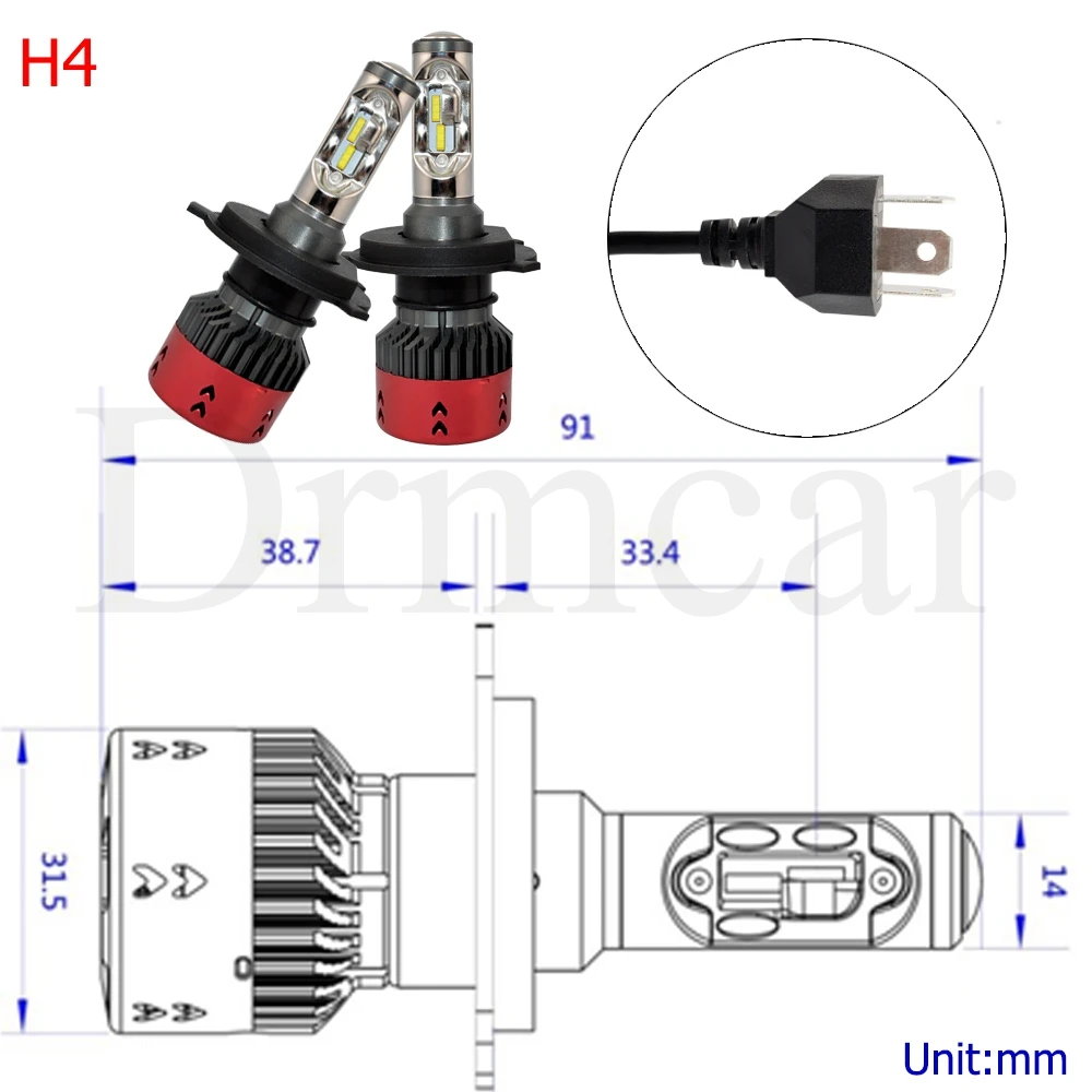 2X V6 H4 H7 H1 H3 H8 H15 HB3 HB4 P13W PSX24W фар Противотуманные фары автомобиля СИД 70W 9600LM высокое ближнего и дальнего света лампы авто мобильных лампы 6000 К DC 11~ 30
