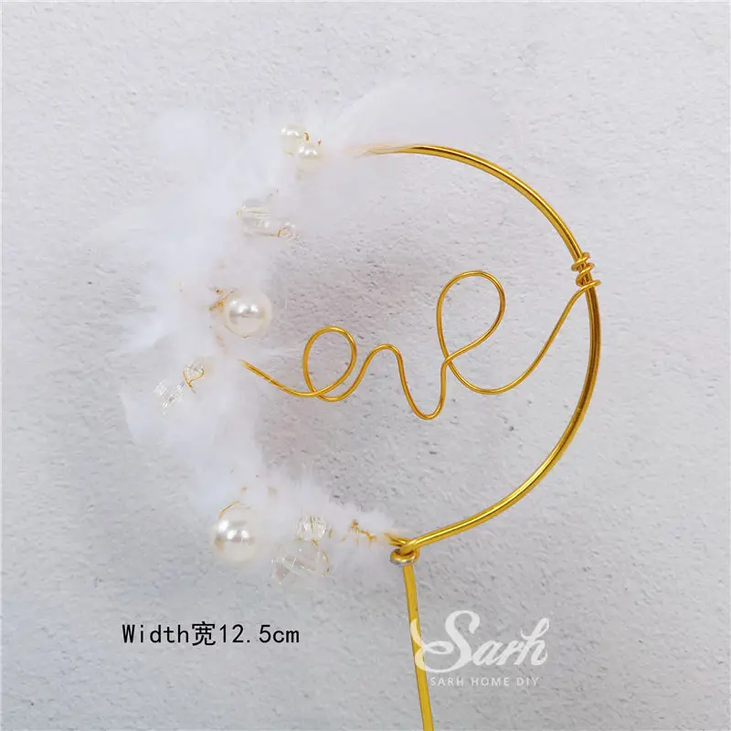 2pc pearl love Блестящие золотые железные звезды торт топперы зеркальный шар украшение на День святого Валентина с днем рождения поставки сладкие подарки - Цвет: 2pc pearl love