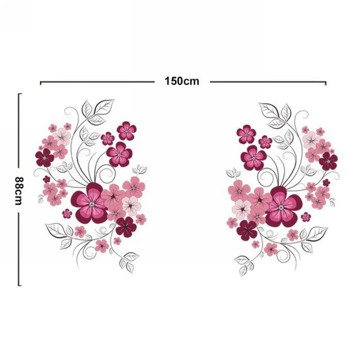 Новые съемные цветочные ветви виниловые художественные наклейки на стену